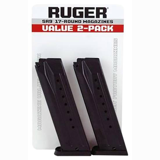 RUG MAG SR9 SR9C 9MM 17RD VALUE 2 PACK - Magazines